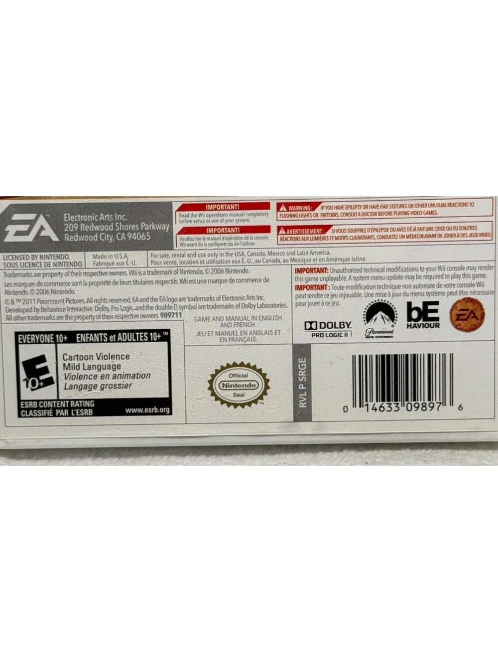 Rango Nintendo Wii